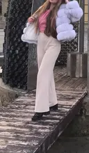 De invierno de la moda de cuero cálida capa natural abrigo de piel de zorro chaqueta de piel auténtica de zorro de invierno grueso abrigo cálido