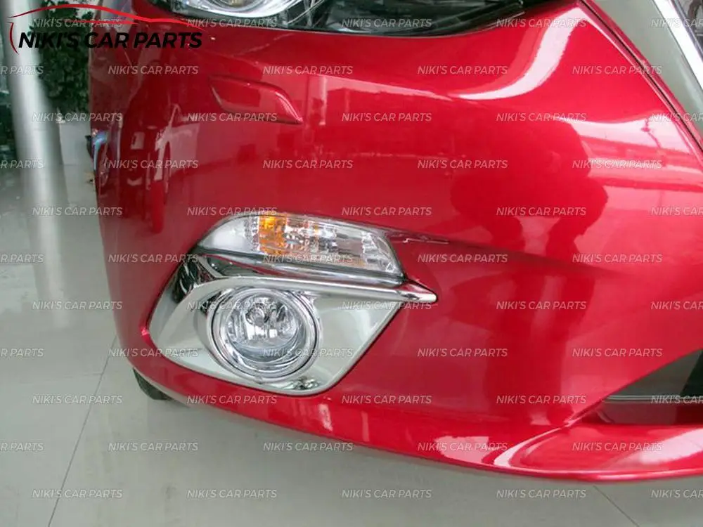 Накладки на передние противотуманные фары для Mazda 3- ABS пластик хром 1 комплект/2 шт. литье украшение Тюнинг Автомобиля
