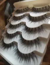 5 par/caja pestañas 3D fibra Artificial mucho pestañas duraderas las mujeres extensión y volumen de pestañas falsas