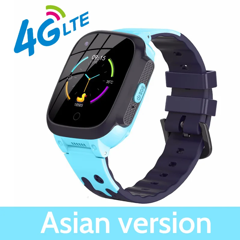 Asian version 4G Детские умные часы, gps детские часы, HD видео чат, вызов с AI платежом, WiFi, gps позиционирование, умные часы для малышей, детей, студентов - Цвет: Asian version