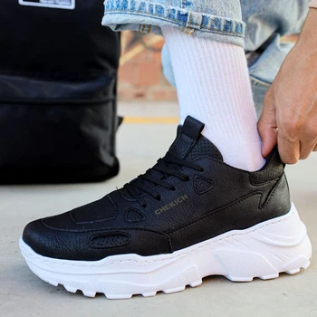 

Chekich CH089 BT Man Shoes Black color high quality 100% vegan leather men casual shoes. Shoe, sneaker shoe, van shoe, air shoe, basket shoe flip shoe