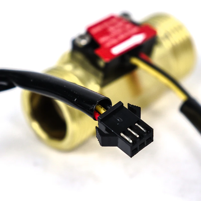 Copper Water Flow Sensor NPN Output Hall High-precision Turbine Flowmeter 6 Points G3/4 50MM 60MM Tube Copper Turbine Flow meter
