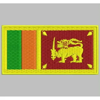 

Bandera SRI LANKA para mascarilla parche bordado Iron patch toppa ricamata gestickter patch patch brode