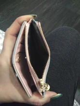 Billetera corta con cremallera para mujer, monedero con paneles a la moda, tarjetero de cuero