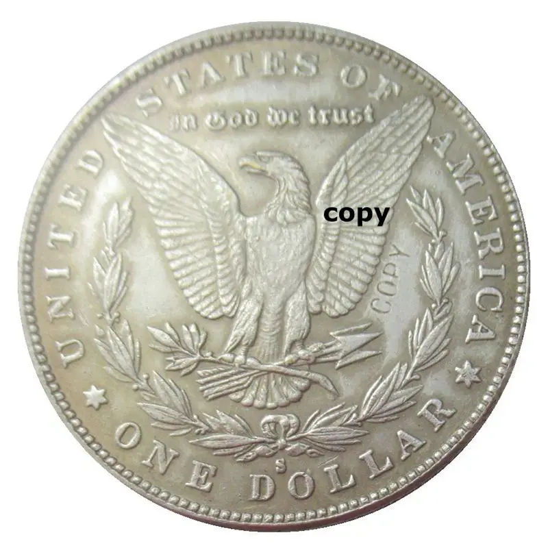 Morgan Dollar 1879 год американские посеребренные реплики декоративные монеты - Цвет: S