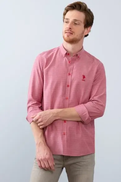 Uss. POLO ASSN. Мужские тканые Gomlek