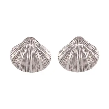 

Earrings jewelery shell (Lock-Carnation, jewelery alloy, silver) 54422