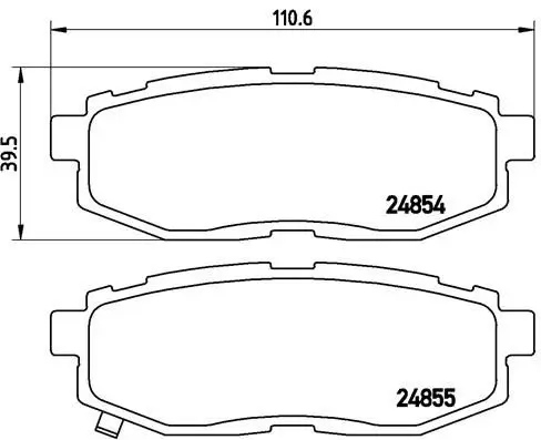 Brake pads SUBARU TRIBECA 3.0/3.6 05-rear BREMBO P7801