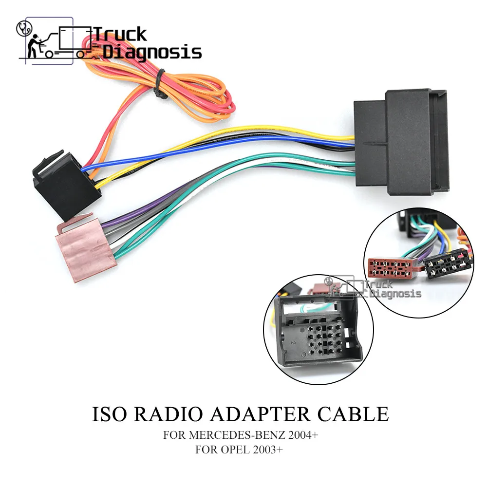 ISO RADIO ADAPTER CABLE FOR MERCEDES-BENZ 2004+/OPEL 2003