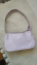 Bolso de piel sintética suave para mujer, bolsa de hombro pequeña de diseño a la moda, Color sólido Retro, Color púrpura
