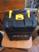 DEKO-Nivel láser serie LL5, herramienta de nivelación de 5 líneas, 6 puntos, luz roja y verde, nivelado automático, Horizontal y Vertical, ajuste de 360 grados, mayor visibilidad