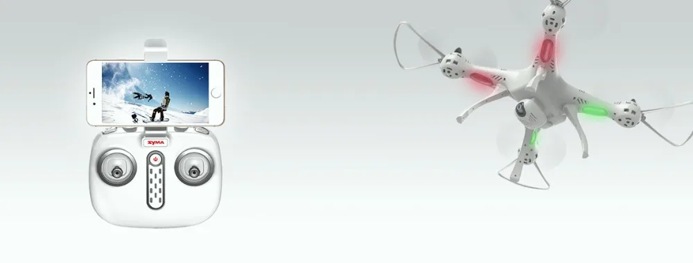 Квадрокоптер SYMA X8 PRO дрон с HD-камерой, FPV-трансляцией на смартфон, встроенный GPS, барометр, аккумулятор 2000mah