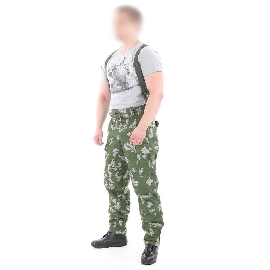 Костюм KE Tactical Горка-5 со съемной флисовой жилеткой рип-стоп с налокотниками и наколенниками березка белая