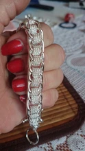 DOTEFFIL-pulsera de plata de ley 925 para mujer y hombre, brazalete con muchos abalorios circulares, joyería para hombre y mujer, regalo de boda al por mayor