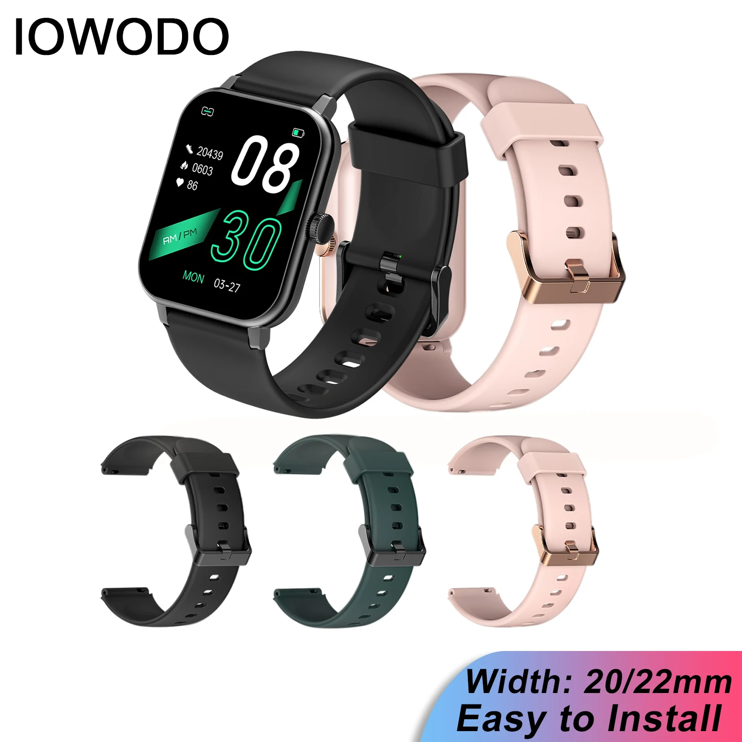 Силиконовый ремешок для Amazfit GTS 3/2/2e/GTS2 Mini/GTR 42 мм/47 мм/GTR 3/3 Pro/2/2e спортивный браслет