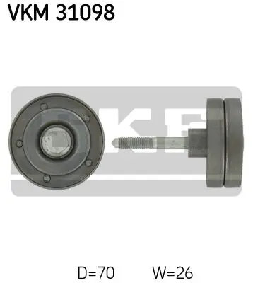 Ролик обводной VW Golf 1.4TSi 05/Touran 1.4 06 SKF VKM 31098