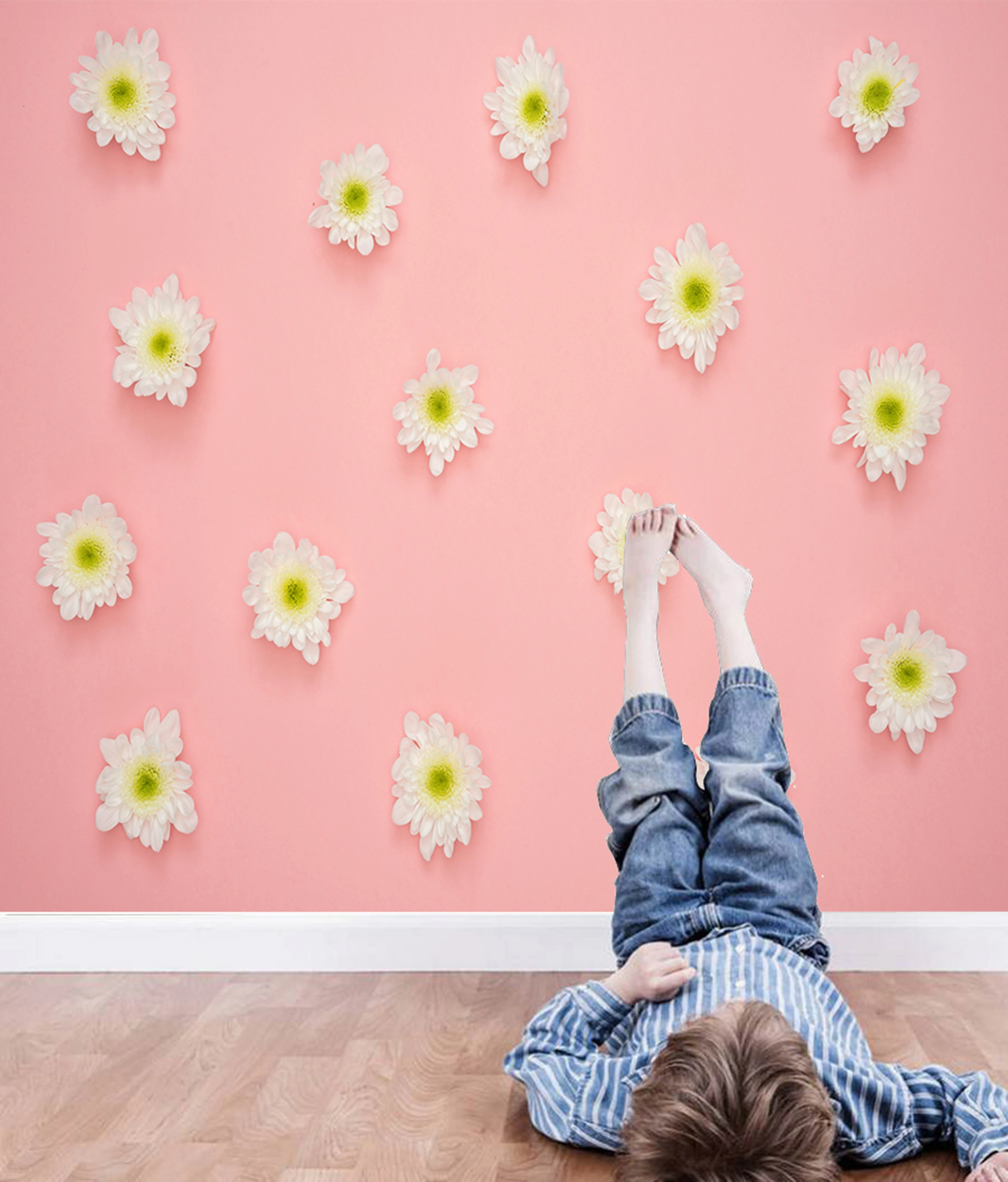 Digital Printed Wallpaper For Your Home Daisy Themed Kids Room | Обустройство дома