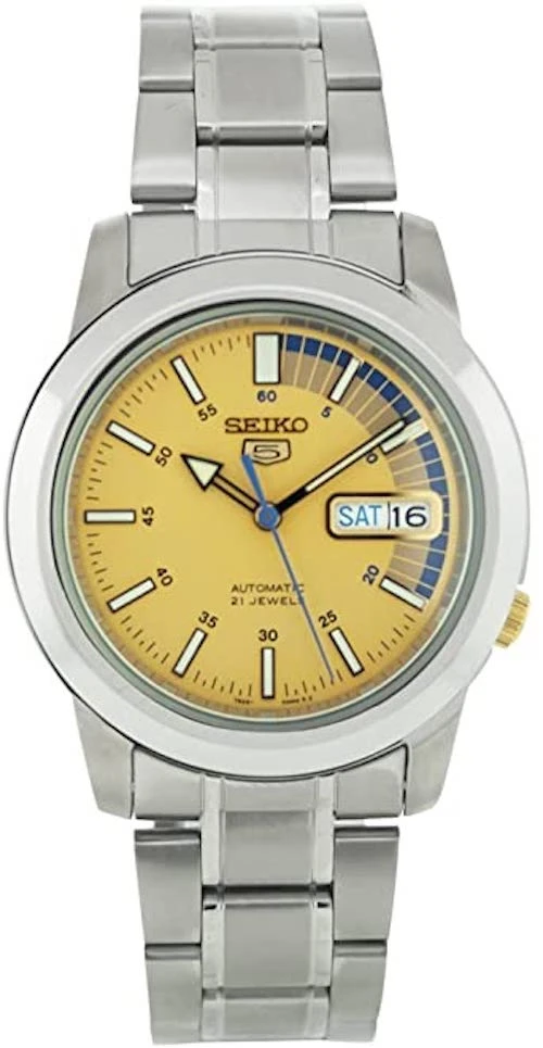 Reloj Automático Hombre Seiko 5 SNKK29K1 dial dorado correa acero automatic  men's watch golden dial stainless steel bracelet|Relojes mecánicos| -  AliExpress