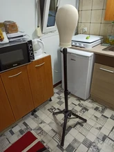 Alileader-soporte para pelucas, trípode para peluca con cabeza de bloque de lienzo, ajustable, kit para hacer peluca, TPins, regalo, 125Cm/60Cm