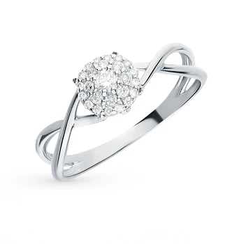 

Gold ring with diamonds sunlight sample 585