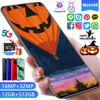 

Mate50 5G LET Android Smartphones 12+512GB MTK6799 10-Core High-Performance Mobile Phone 6.5inch FHD+ 1400*3200 Screen Cellphone