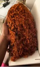 Lucky Queen-pelucas de cabello humano con ondas profundas, encaje de colores frontales, prearrancado, transparente, para mujeres negras