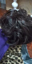 Horquilla de pelo sintético para mujer, moño de rosquilla recto de 80g, Ombre elástico Updo moño esponjoso desordenado