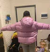 Womens Puffer Jacket Parkas Hooded-Coat Outwear Harajuku Korean-Fashion Winter