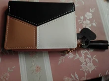 Carteras geométricas de lujo para mujer, monederos de cuero con cremallera, diseño de borla, billetera larga, monedero, tarjetero