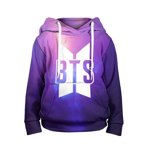 Детская толстовка 3D BTS 7, удобная толстовка BTS, яркие цвета, для детей, для мальчиков и девочек, с капюшоном