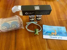 MOONZI piña papá lentes de contacto anualmente marrón suave para ojos grandes alumno lente de contacto miopía receta grado 2 unids/par