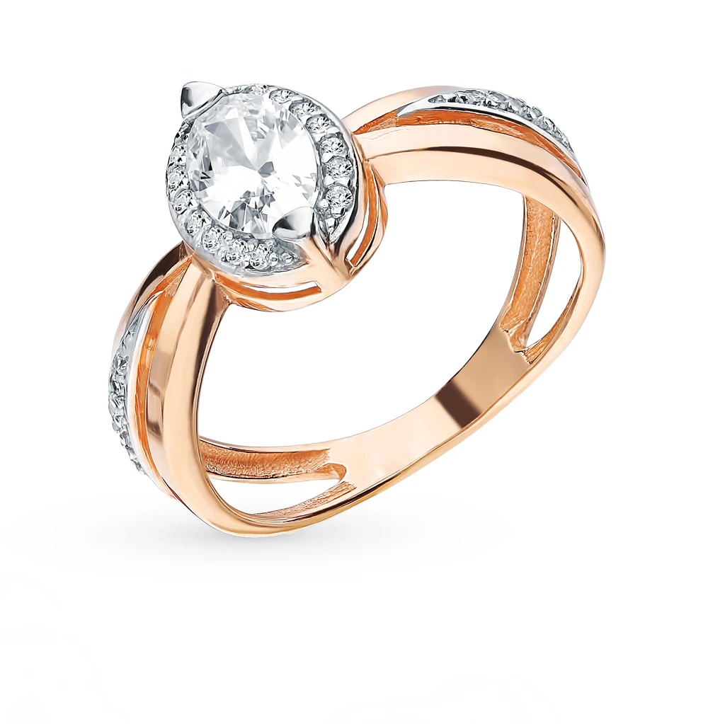 Silver ring with cubic zirconia SUNLIGHT test 925