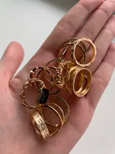 Tocona-Anillos de oro con piedras de cristal cuadradas brillantes para Mujer y hombre, Charms de estrellas geométricas, joyería para Mujer, venta al por mayor 9071
