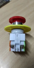 Interruptor de botón de parada de emergencia, equipo de elevación, bloqueo automático, tapa roja tipo seta 1NO 1NC DPST, CA 660V 10A