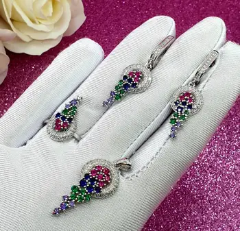 

Set silver jewelry 925 silver gems