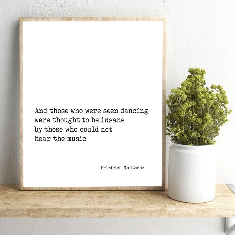 Friedrich Nietzsche Quote Prints Home Decoration
