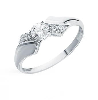 

Silver ring with cubic zirconia sunlight sample 925