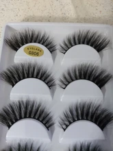 Pestañas postizas 3D de visón gruesas, 5 pares, maquillaje, pestañas llamativas, volumen Natural, suaves, g800