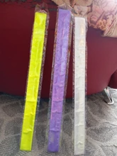 38CM muñequera reflectante brazo banda bofetada banda pulseras envoltura slap para deportes bicicleta seguridad de conducción visibilidad