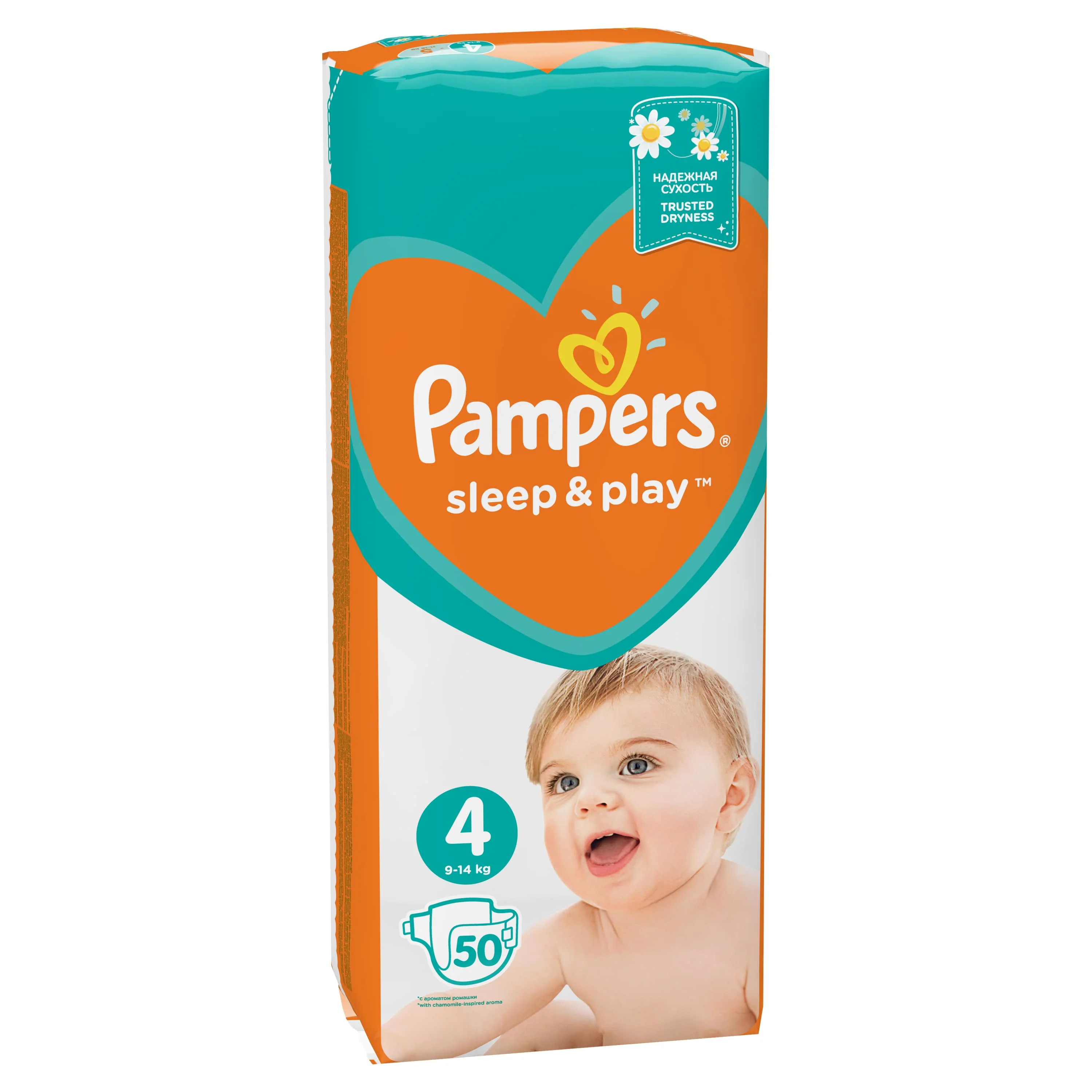 Подгузники Pampers Sleep& Play 9-14 кг, 4 размер, 50шт