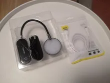 Baseus LED Clip Table Lamp Stepless Dimmable Wireless Desk Lamp Touch USB Rechargeable