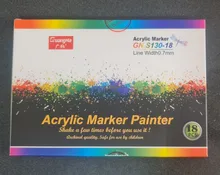 Gn-Rotuladores acrílicos de pintura acrílica, bolígrafos ideales para rotular tazas de porcelana, vidrio, roca, cerámica, lienzos de tela, o madera, 12 o 18 colores, de 0,7mm