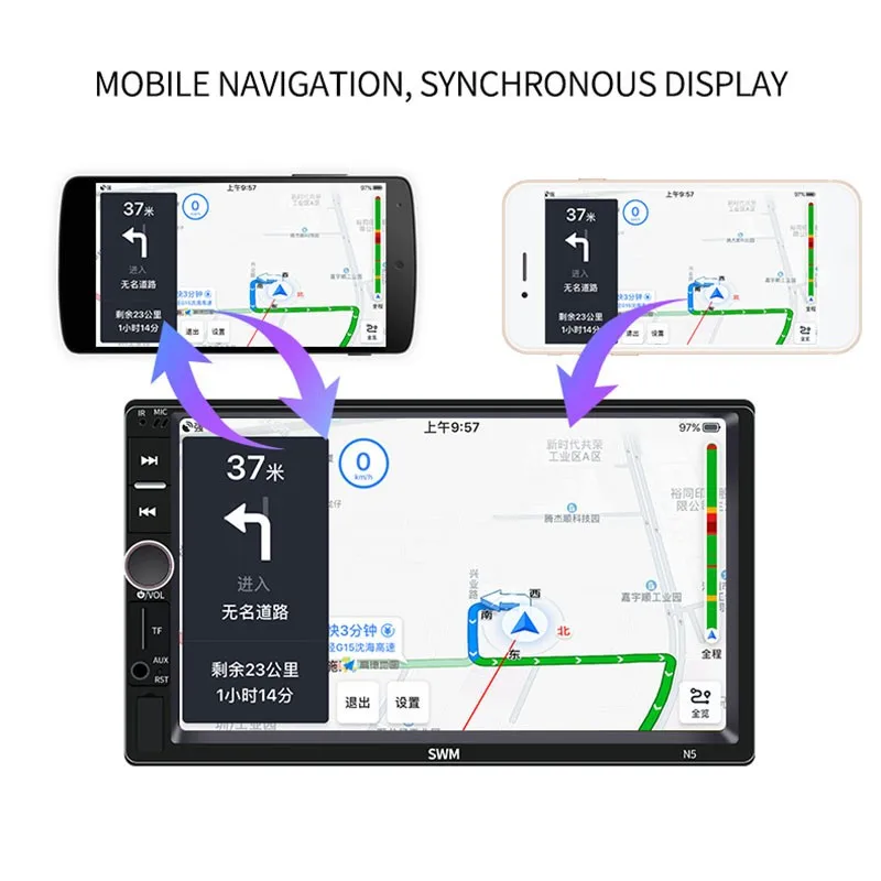 2 Din Car Radio FM Bluetooth Card U Disk Reader AUX RCA Rudio Output Stereo MP5 Multimedia Player Car Autoradio Rear View Camera