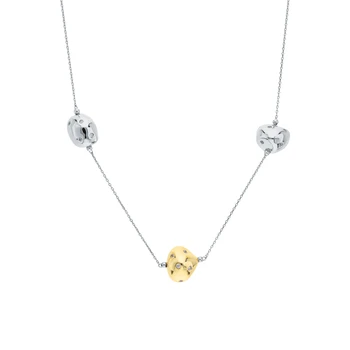 

Silver necklace with zirconium and cubic zirconium sunlight sample 925