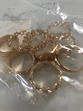 DIEZI-Conjunto de anillos para articulaciones estilo Hip Hop para mujeres y niñas, sortijas bohemias, Color dorado, Estilo Vintage