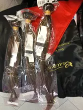 Hueso recto Highligh mechones con cierre brasileño extensiones de pelo ondulado mechones con cierre extensiones de cabello humano mechones con cierre cabello Remy