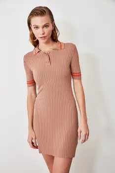 

Trendyol Polo Collar Knitwear Dress TWOAW21EL0487