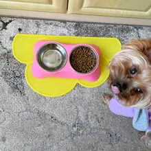 CAWAYI KENNEL Dog Feeder Drinking Bowls for dogs Cats Pet Food Bowl comedero perro miska