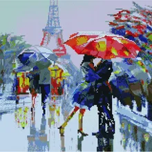 Алмазная мозаика GF 3794 Летний дождь в Париже 40*50