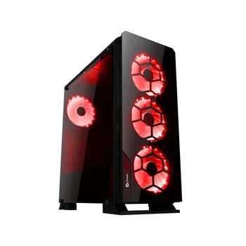 

Talius case ATX Gaming Tornado gargoyle-front and side tempered glass-USB 3.0-2X USB 2.0 - Sin source-Black